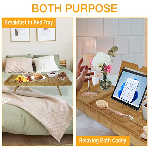 Lifestyle-Expandable-Bath-Tub-Tray-A-Lovely-Expandable-Wooden-Tray-with-Space-for-Wine-Glass-BookiPad-Stand-Towels-and-Bathing-Gel-Great-for-Relaxation-After-Works-and-Family-Activities