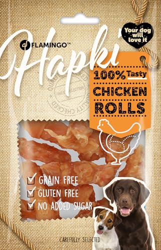 hundeleckerli - leckerli Hund - Hapki Rollen - mit Huhn - 85 g - glutenfrei - getreidefrei - ohne Zuckerzusatz