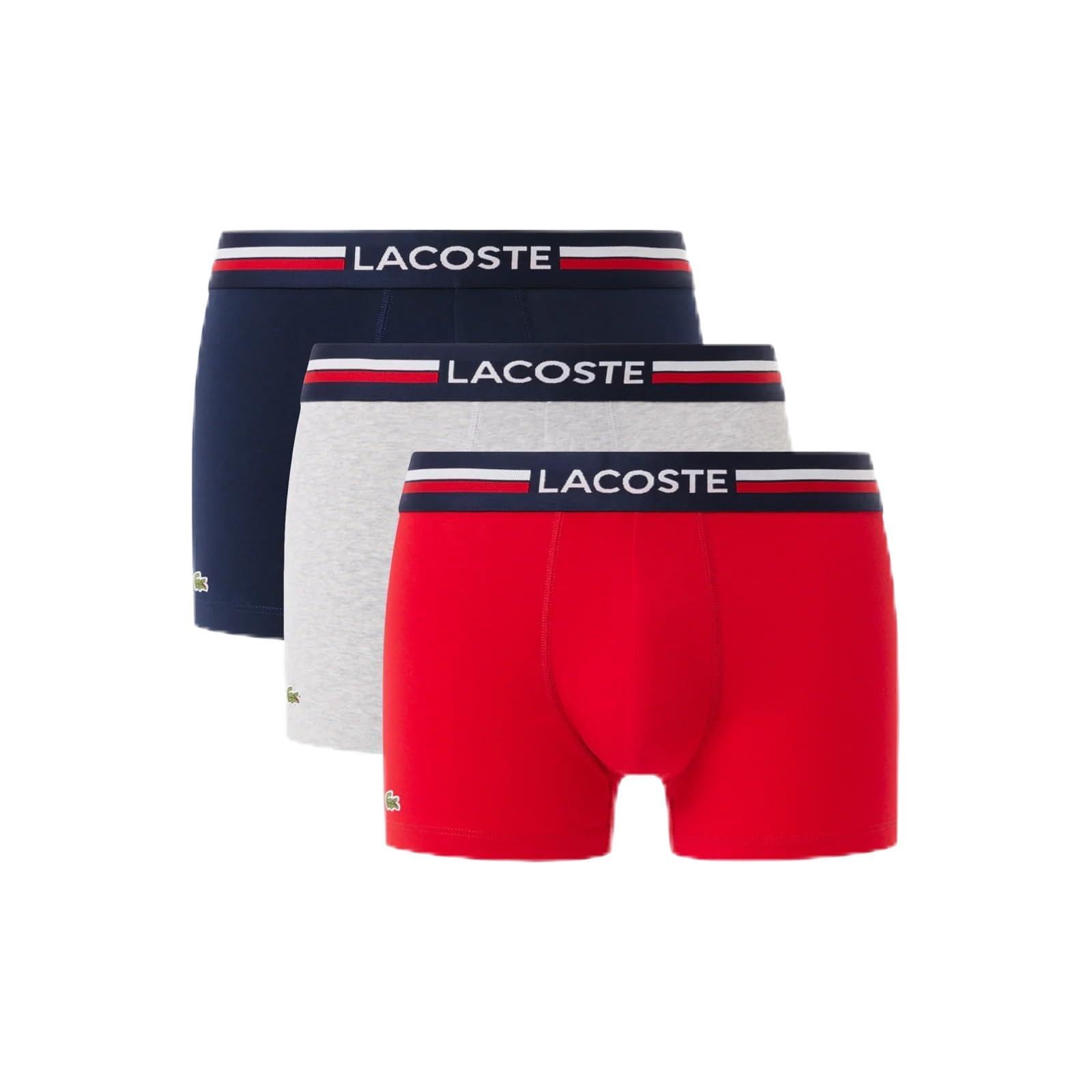 Lacoste 3 pack trunks in multi