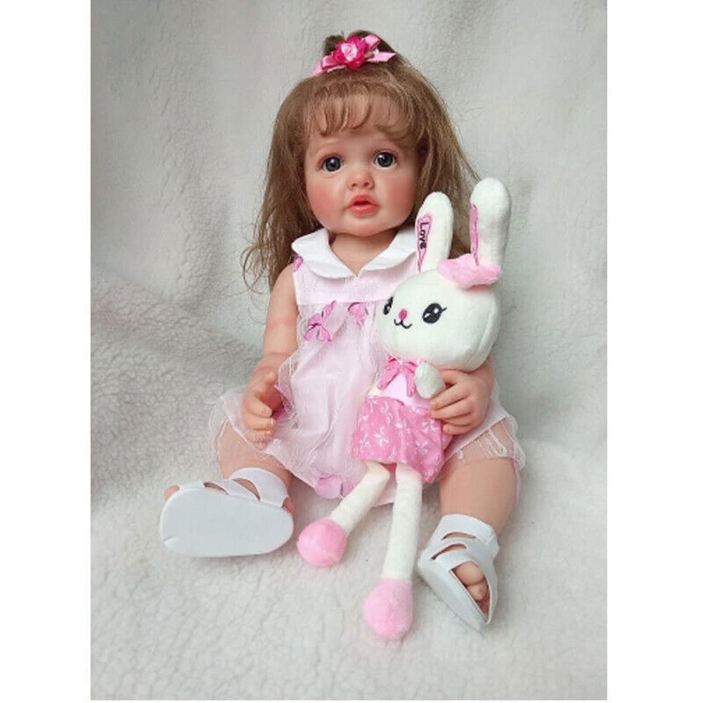 Amazon | Protow リボーンドール 55cmリアルな大きな目の面白い女の子