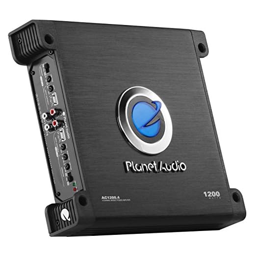 Planet Audio AC1200.4 4 Channel Car Amplifier - 1200 Watts, Full Range, Class A/B, 2-4 Ohm Stable, Mosfet Power Supply, Bridgeable