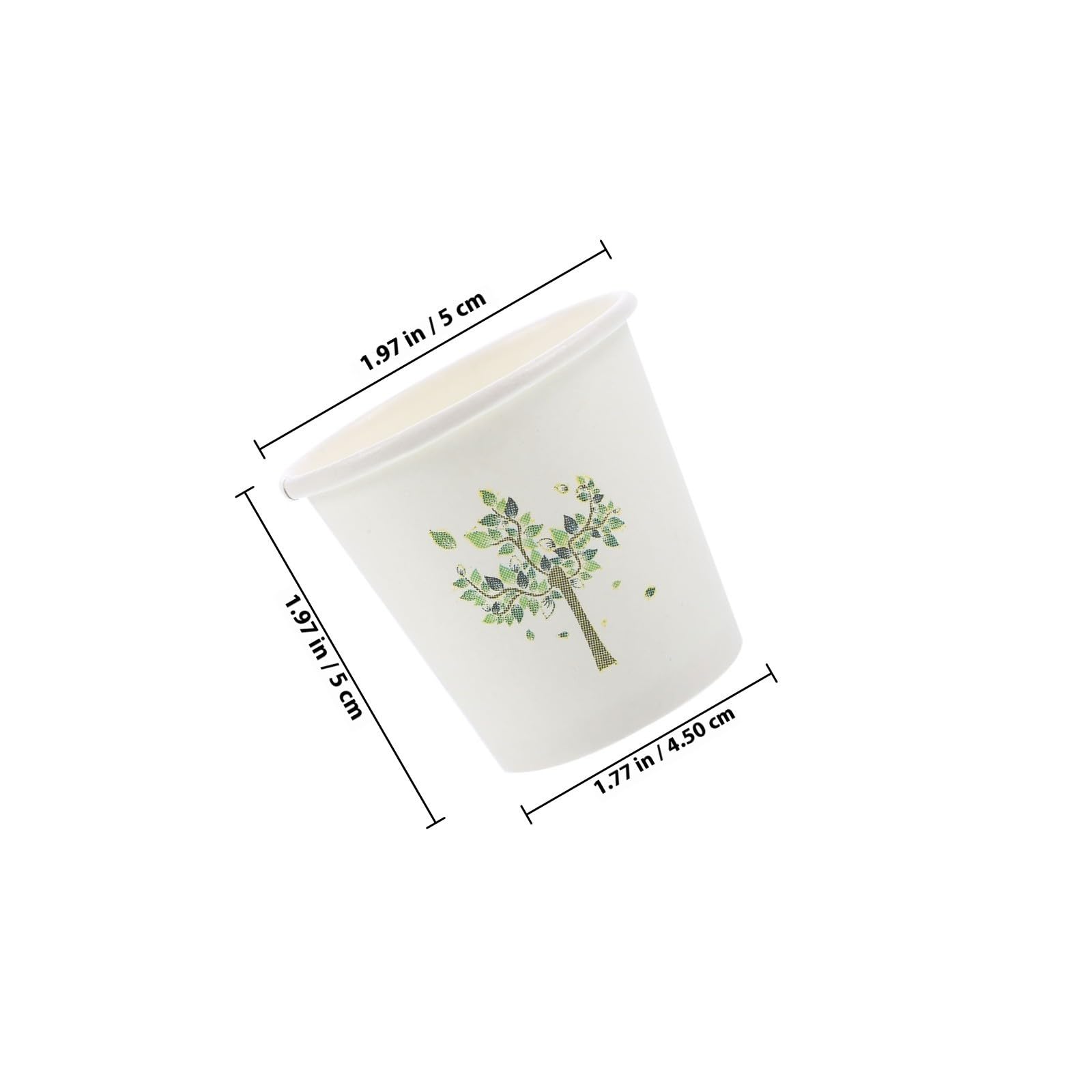 Abaodam 500 Vasos de Papel Desechables de 3 Oz Ligeros y Seguros para Bodas y Fiestas, Diseño Simple y Generoso, Capacidad de 60ml para Bebidas