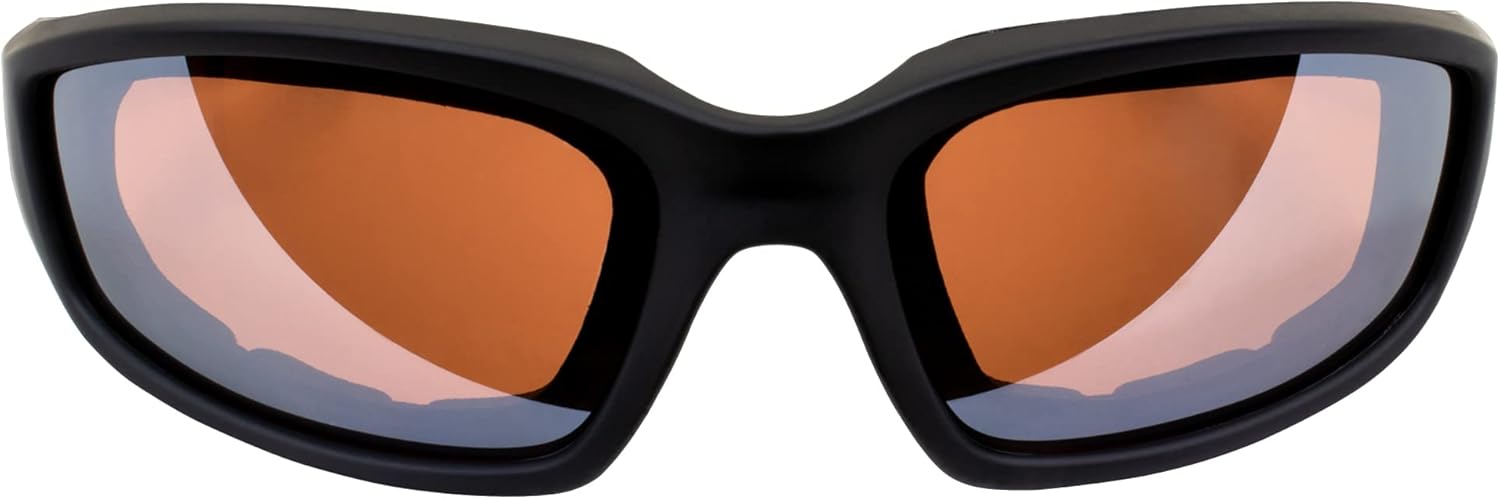 GV 3 Pair Padded Motorcycle Glasses Sunglasses Clear Driving Mirror Gray