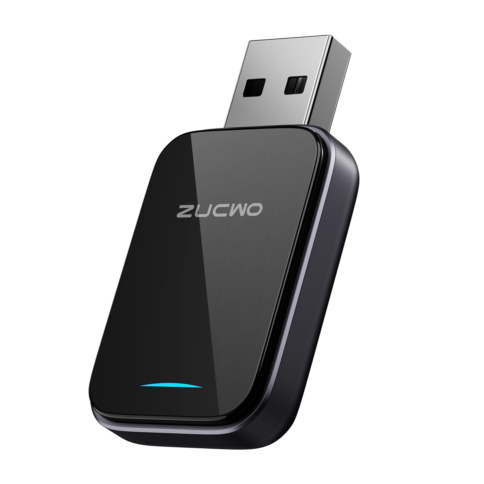ZUCWO 2-in-1 Mini Wireless CarPlay Adapter for iOS Andriod Auto Plug and Play Low Latency Wireless Portable Carplay Adapter Converts Wired to Wireless CarPlay for iOS10+/Android 11+
