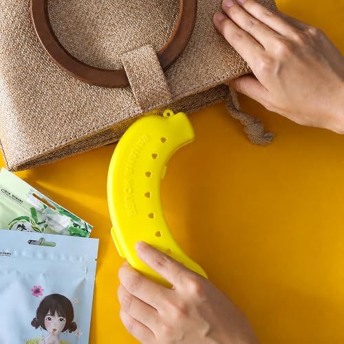 Image of VGRASSP Pack of 4 Banana Storage Case For Kids - Banana Box For School And Outdoor - Color As Per Stock