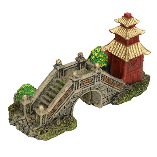 Rosewood Ornamento per Acquario con Ponte da