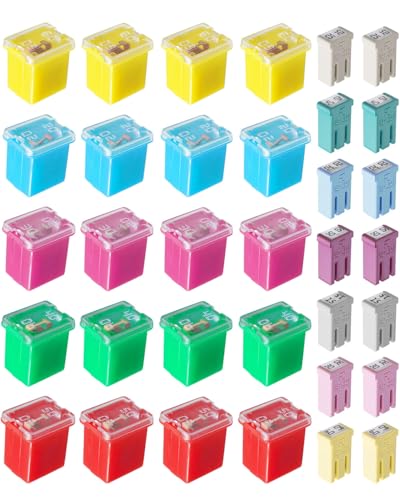 Kit de 34 micro fusibles pour voitures et SUV avec assortiment Mcase standard et fente