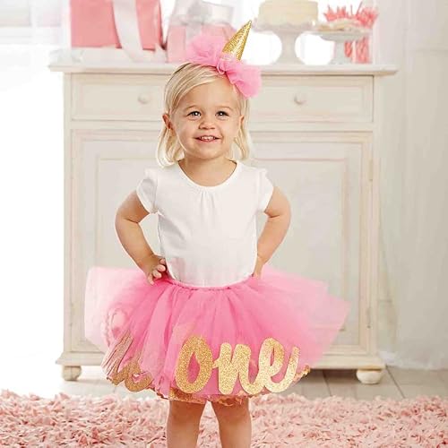Mud Pie Baby Girls' Glitter Party Hat Headband And Tutu Set, Pink,Gold, 0-12 Months #TOP14
