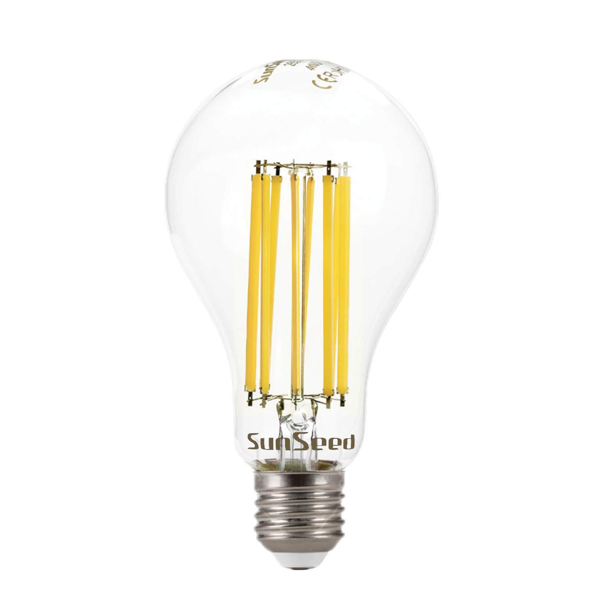 SUNSEED 10x Lampadina E27 Filamento LED 18W Goccia A75 2700 Lm Naturale 4000K, 162W Equivalente