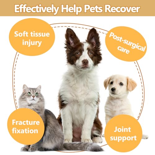 Image of Pet Fixation Splint, Pet Splint for Dogs /Cats, Polymer Foam Waterproof Hard Wearing Arbitrary Cutting Pet Leg Brace for Temporary Immobilisation of Fractures(Blue, XS)