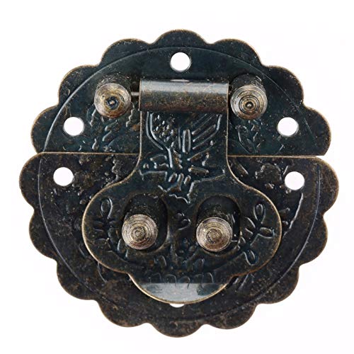 Image of Door Hasp Latch 1Pc 40 /80mm Antique Vintage Decorative Jewelry Wooden Box Hasp Latch Hook Lock with Screws 40 /80mm Furniture Hardware (Color : 80mm)