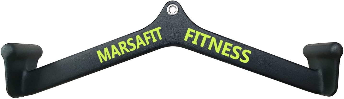 Home Gym Fitness Rowing T-bar V-bar Pulley Cable Machine Attachments, Bicep Curl Tricep Lat pulldown Bar Back Strength Training Handle Grips Lat Pull Down Bar Press Down Exercises (Length 22")