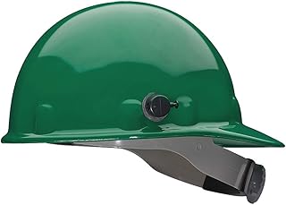 Fibre-Metal Green Thermoplastic Cap Style Hard Hat - 8-Point Suspension - Pin Lock Adjustment - FIBRE-METAL E2QSW74A000 [PRICE is per EACH]