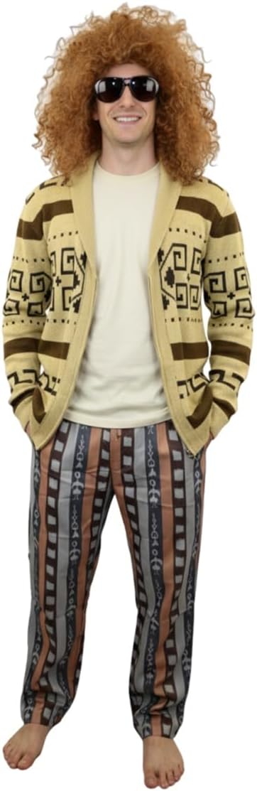 Costumeteers The Dude Pants Costume Big Lebowski Jeff Bridges Style Polyester Lounge Pajamas Trousers