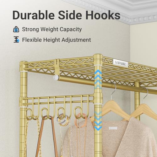 Image of VIPEK R2 Plus Rolling Clothes Rack Heavy Duty Closet for Hanging Clothes