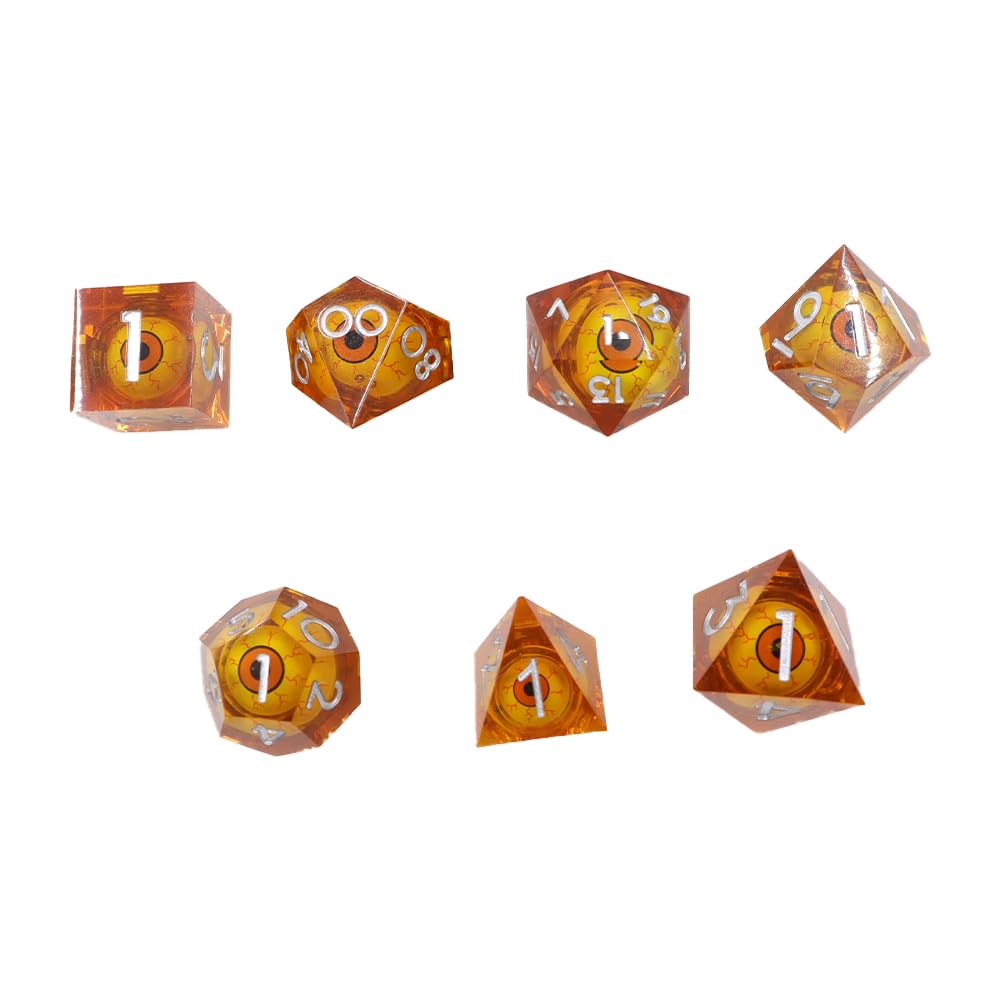 Sarini DND Dragon Eye Dice Dice Set Resin Sharp Edged Dice Set including Gift Box - Image 2