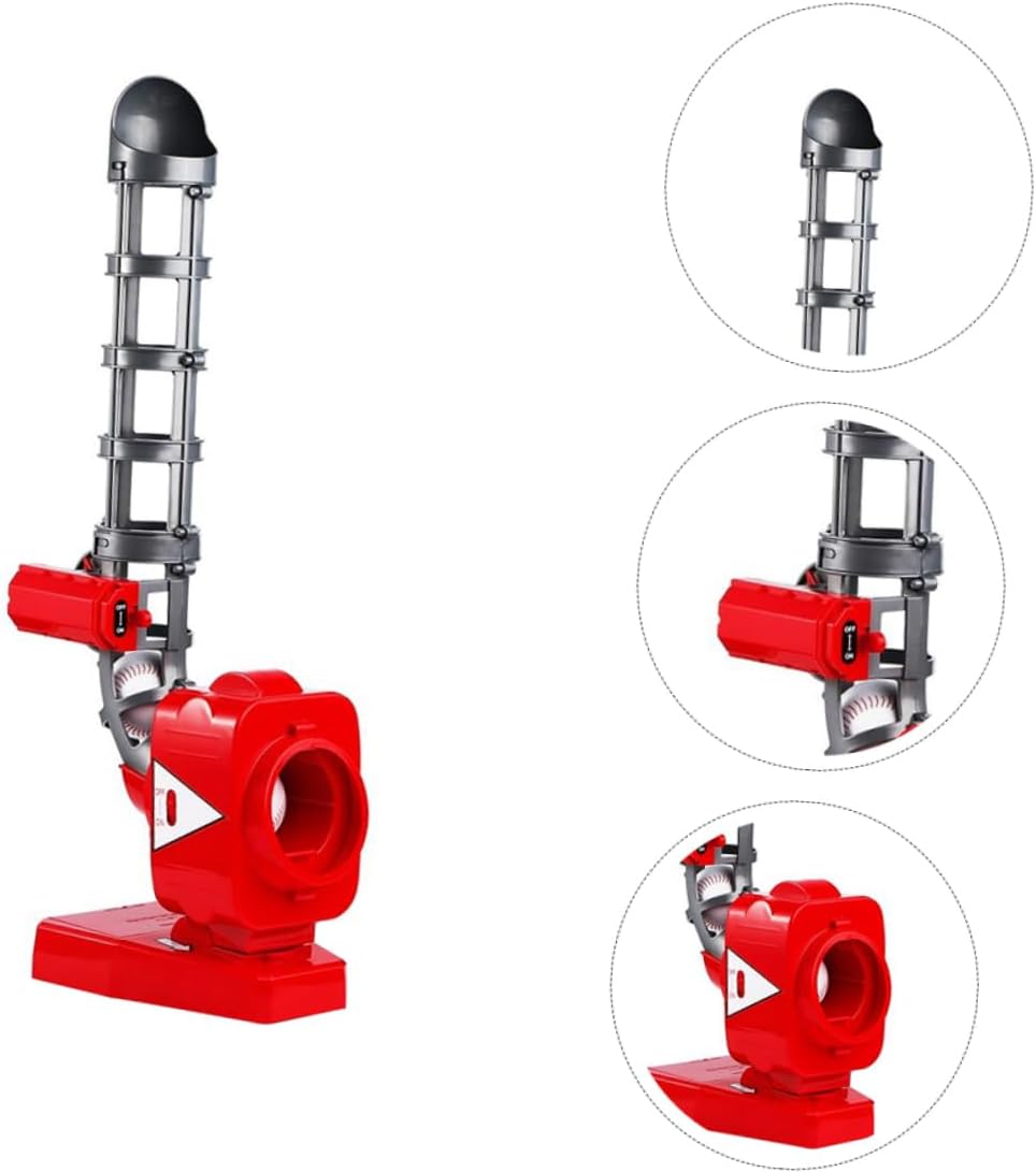 Automatic Baseball Pitching Machine Outdoor Baseball Trainer for Boy Girl Easy Setup with Bat and Balls for Indoor Outdoor Practice Sessions