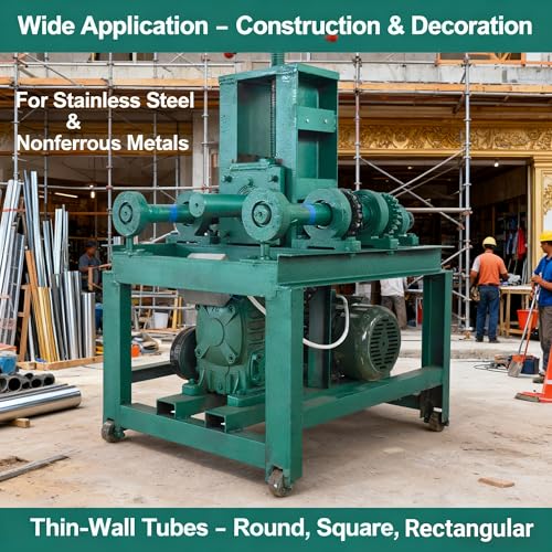 INTBUYING Electric Pipe Tube Bender Roller Machine Steel Bar Tube Bender 2.2KW Square/Round Pipe Bending Machine Multi-Function Pipe Bending Rolling Machine 15 Round and 9 Square Die Sets 220V/1PH