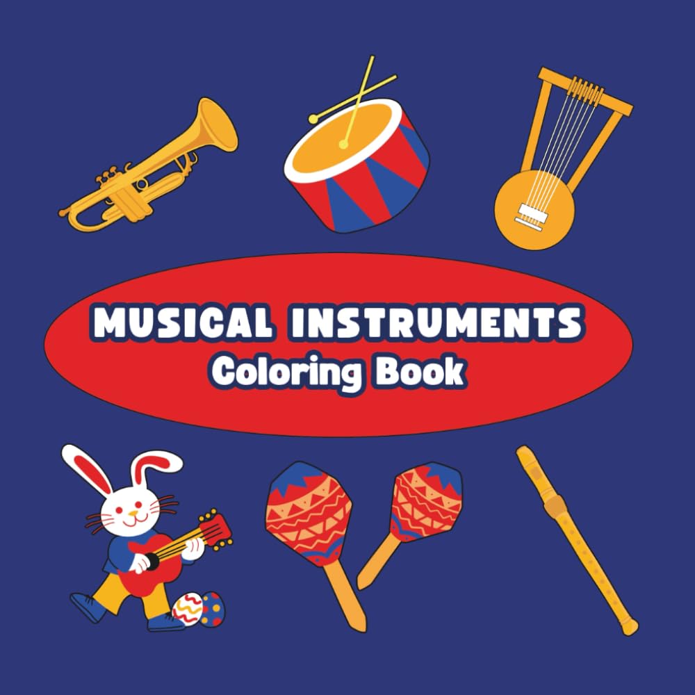 Musical Instruments: Coloring Book