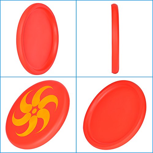 BangShou Wurfscheibe für Kinder Softe Wurfscheibe Weiches Flying Disc Verdickte mit Cartoon Muster für Kinder Sport (Rote Flamme)