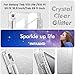 INFILAND Case for Samsung Galaxy Tab S10 Lite /S10 FE/ S9 FE 5G 10.9 Inch/Tab S9 11 Inch with S Pen Holder, Glitter Cute Cover with Sparkly Clear Back [Auto Wake/Sleep] for Girls Kids (Silver)
