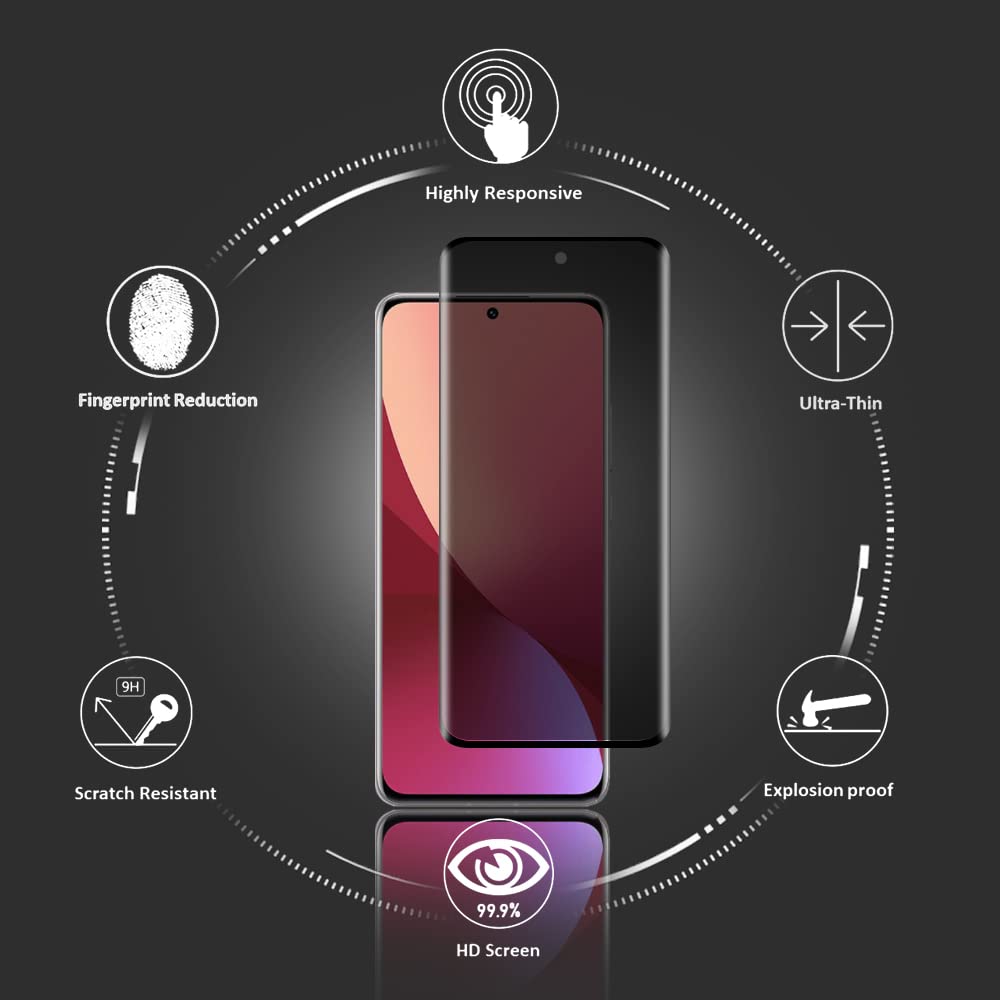 Fyqzio [2+2 Pièces Verre Trempé Pour Xiaomi 12/12X Et