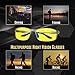 Aluminum Night Driving Glasses Anti Glare Polarized - Night Vision Glasses for Driving Biking Fishing | Yellow Tint Polarized Lens Night Glasses for Men & Women, Aluminum Frame | Case + Cloth Included