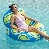 Sloosh Galleggiante gonfiabile per piscina con ampio schienale, sedia galleggiante ad aria...