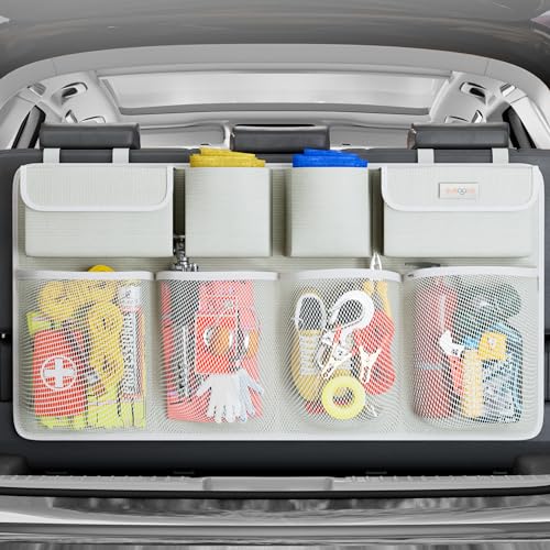 Image of SURDOCA Car Trunk Organizer, LARGE CAPACITY Car Storage Bag with 8 Pockets, 7X Upgraded Trunk Storage Organizer for Car, SUV, Truck, MPV