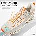 Men's Walking Running Shoes Blade Tennis Casual Fashion Sneakers Comfort Non Slip Sport Athletic Trainer Beige Orange 9.5