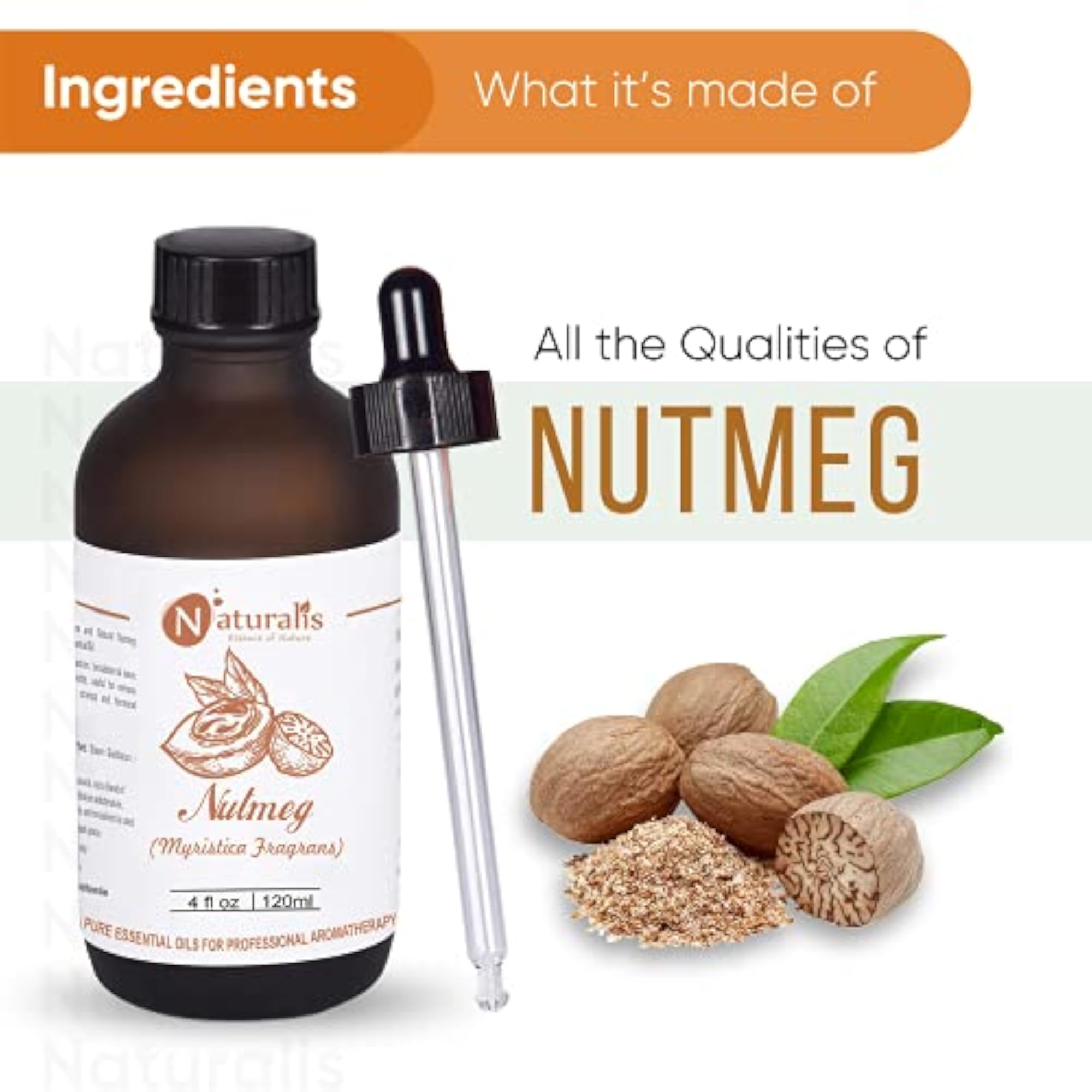 Naturalis Nutmeg Essential Oil, 15 ml