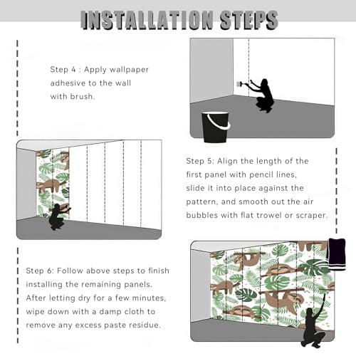 Fresque murale tropicale pour chambre parentale effet jungle - 8