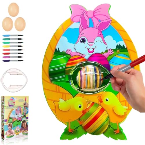 Eier Anmalen Gerät Egg Painting Device ostereier Bemalen Maschine eierfärbemaschine eiermalmaschine Ostereier Malmaschine mal Maschine Dekorationsset Ostern Spinning Färben Spielzeug DIY Gifts (B)