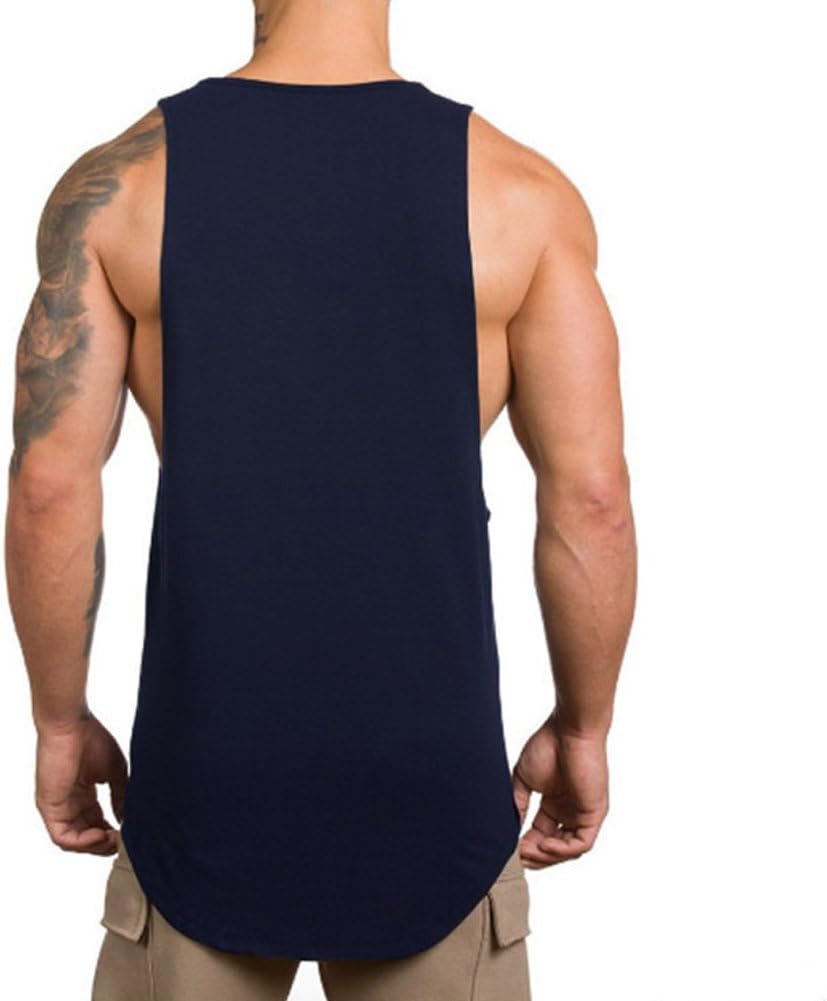 Men's Muscle Gym Workout Stringer Tank Tops Bodybuilding Fitness T-Shirts T01 - Image 3