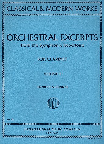 Orchestral excerpts Vol.3: For Clarinet