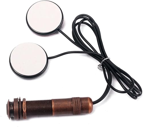 Miniatura 6 de ERINGOGO Microfono Microphone Transducer Delivers Mandolin Pickup Dual Twin Internal Sensor 14 Inch Endpin Jack Earth Tones Plate