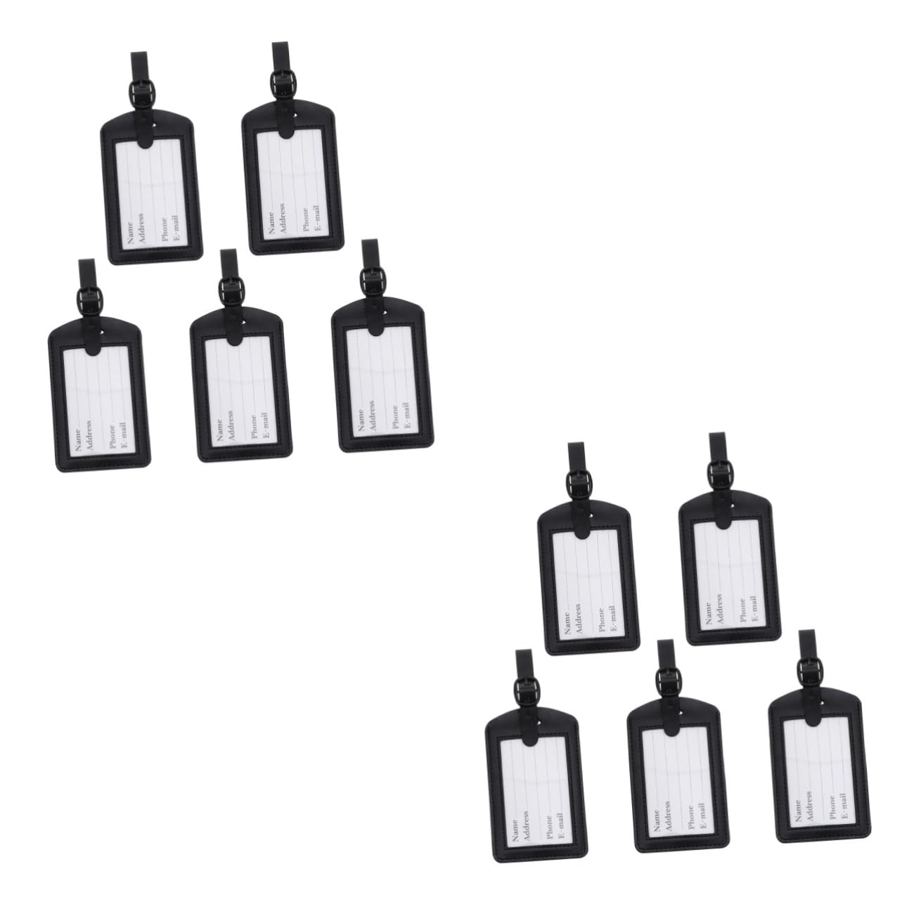 Beavorty 2 Set Etichette Per Bagaglio Pu Targhette Personalizzabili Per Valigia Leggere E Resistenti Facili Attaccare E Rimuovere Design Per Identificare Bagaglio 5 Pezzi*2