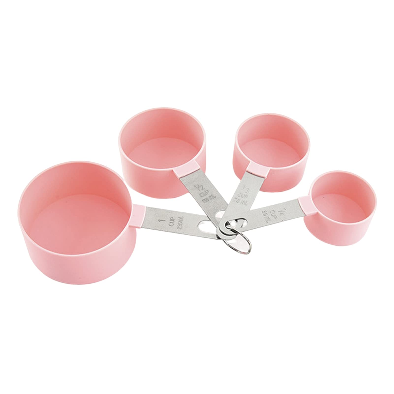 Worparsen Pink Baking Measuring Spoon Bpa Free Ergonomic Graduated Measuring Spoon Cup Measure Liquids Multipurpose Small