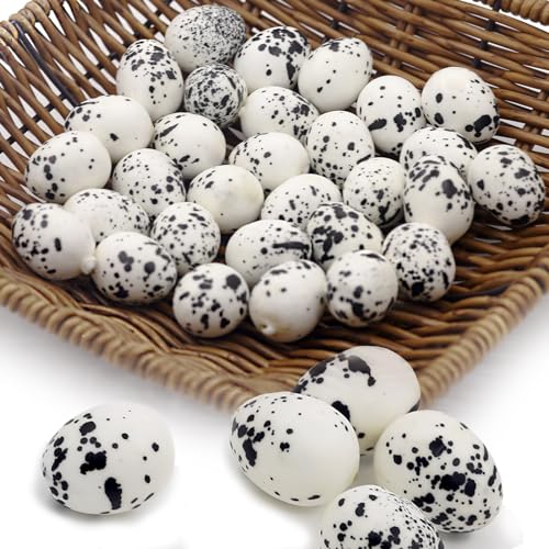 Tuxiaobu Huevo de codorniz de frutas artificiales para decoración, huevos de codorniz falsos realistas, decoraciones de frutas de plástico de imitación para cocina, hogar, fiesta, pub, mesa, cesta de