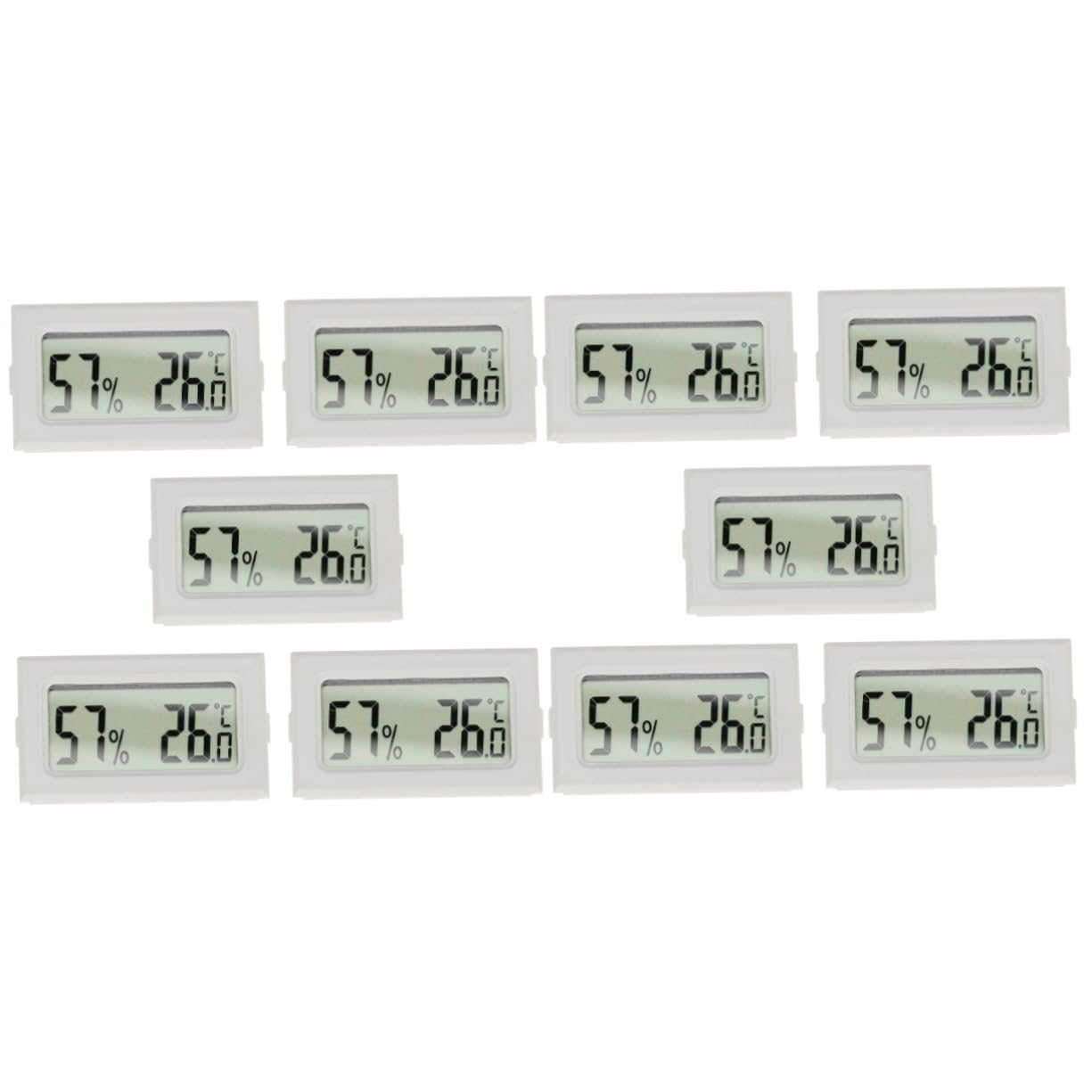 Mipcase 10pezzi Mini Wireless Hygrothermograph Display LCD per Misurazione e umidità per e Precisione Misurazione per Terrari e Frigoriferi