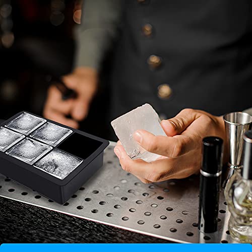 Ice Cube Trays Silicone (Set Of 2) Whiskey Ice Ball Mold, Ice Ball Maker Mold, Round Ice Cube Mold, Sphere Ice Cube Mold, Square Large Ice Cube Tray For Cocktails & Bourbon - Easy Release Bpa Free #TOP5