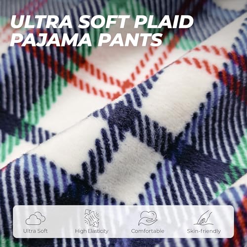 U2SKIIN Matching Pajamas for Couples Plaid Ultra Soft Pullover Pjs Set for Men and Women Warm Loungewear3