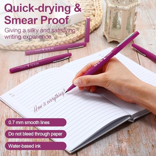 Image of Fuyoooo 36 Pcs Pink Felt Tip Pens Bulk, Quick Dry, 0.7 mm Medium Point
