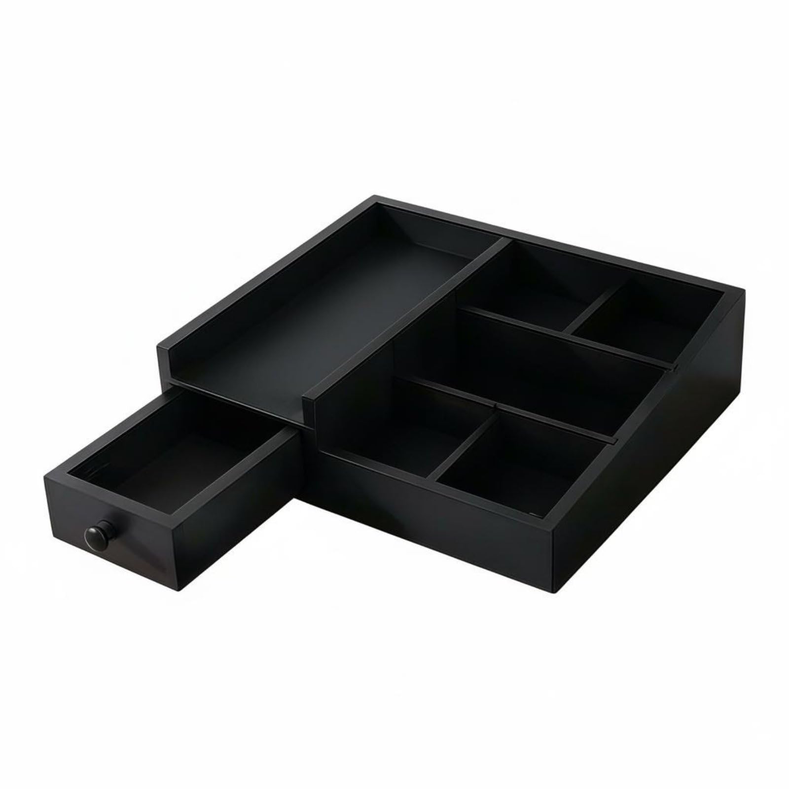 Schreibtisch Organizer Tablett Desktop Organizer Ablage Utensilienhalter Aufbewahrungsschale Schublade aus Kiefernholz für Stifte Bürsten Schmuck für Büro Schminkkommode Bad Nachttisch