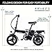 14-inch Folding Electric Bicycle, 330 Pound Load-bearing Capacity, 20 Mph, 18-28mile Range, 48V Lithium Battery, Front Headlight & Disc Brake, Alloy Steel Frame, City Commuting, Sturdy Structure,