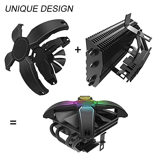 CPU radiateur de refroidisseur silencieux 120mm pour PC RGB