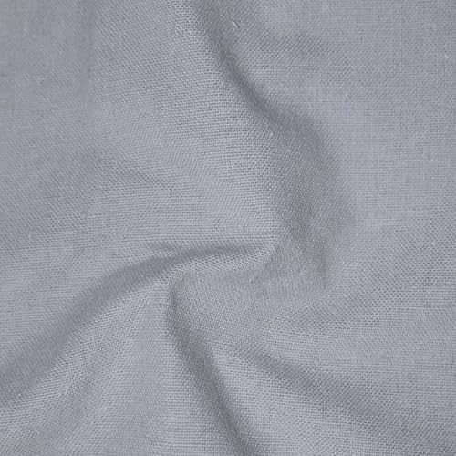 Image of HOME COLORS.IN Cotton Plain 8 Seater Table Cover - Machine Washable - Durable - Dining Table Cloth - 60 x 96 Inch - Light Grey