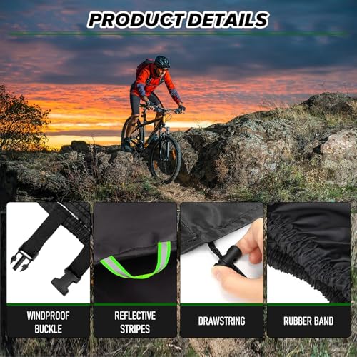 Funda para 2 bicicletas impermeable MaxAwe de tela Oxford 600D ultra resistente 5