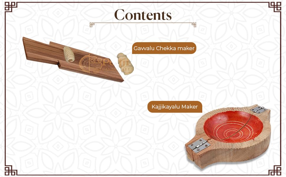 Image of Wooden Kitchen Tool or Mould for Adhirasam |Ariselu Oil Filter, Garijelu|Kajjikayalu and Gavvalu Sweet Maker Board |Gavvalu Chekka. (Kajjkayalu+Gavvalu)