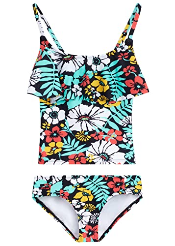 Image of Kanu Surf Girls' Charlotte Flounce Tankini Beach Sport 2-piece Swimsuit